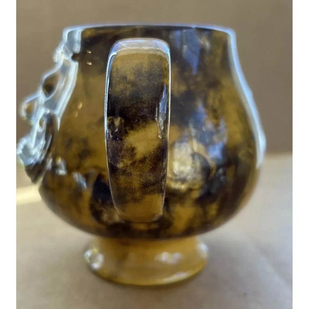 Vintage Head jug shaving mug Pottery Man's head‎ USA